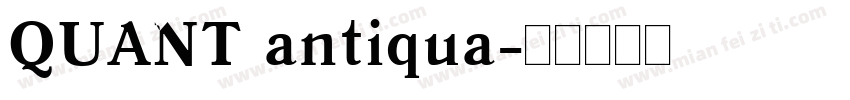 QUANT antiqua字体转换